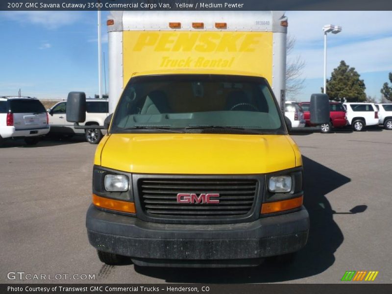 Yellow / Medium Pewter 2007 GMC Savana Cutaway 3500 Commercial Cargo Van
