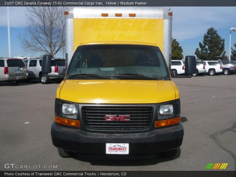 Yellow / Medium Pewter 2007 GMC Savana Cutaway 3500 Commercial Cargo Van
