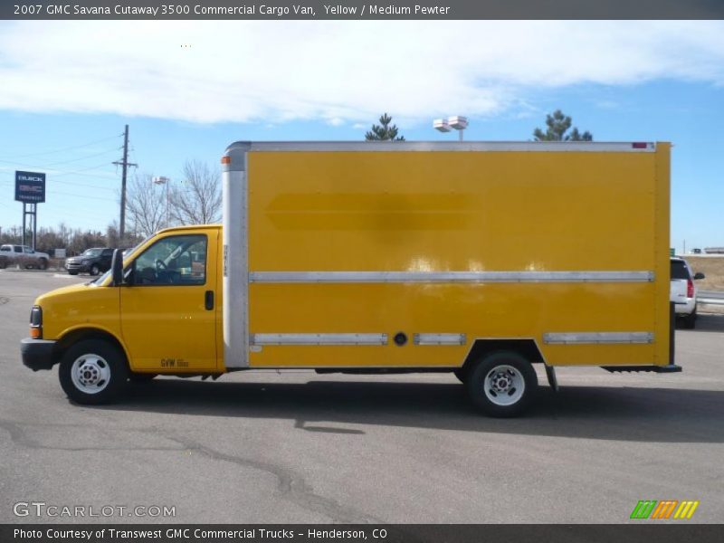 Yellow / Medium Pewter 2007 GMC Savana Cutaway 3500 Commercial Cargo Van