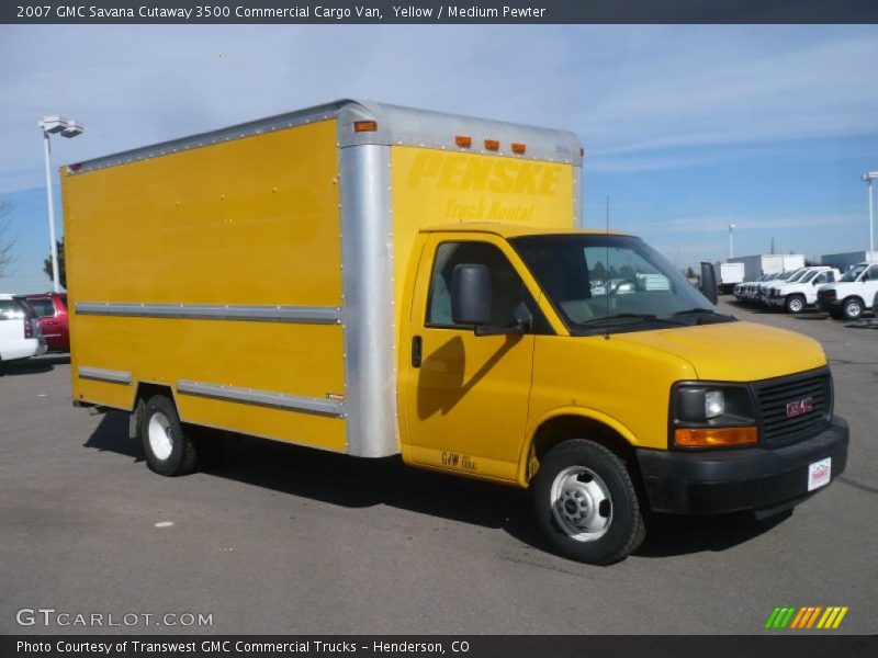 Yellow / Medium Pewter 2007 GMC Savana Cutaway 3500 Commercial Cargo Van
