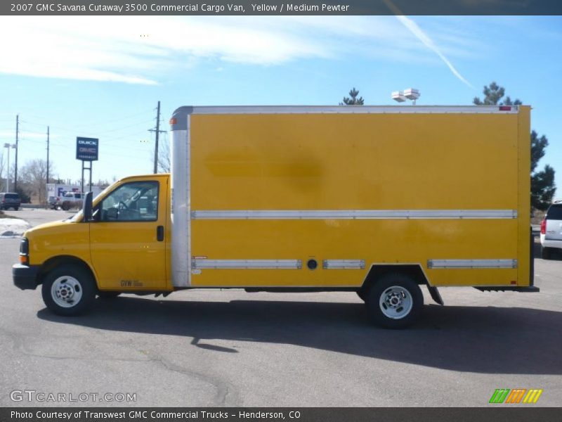Yellow / Medium Pewter 2007 GMC Savana Cutaway 3500 Commercial Cargo Van