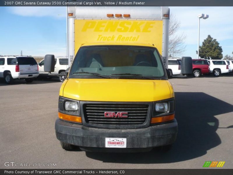 Yellow / Medium Pewter 2007 GMC Savana Cutaway 3500 Commercial Cargo Van