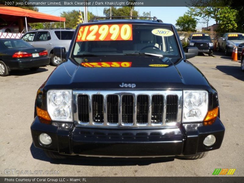 Black Clearcoat / Dark Khaki/Light Graystone 2007 Jeep Commander Limited