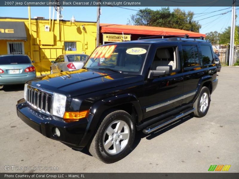 Black Clearcoat / Dark Khaki/Light Graystone 2007 Jeep Commander Limited
