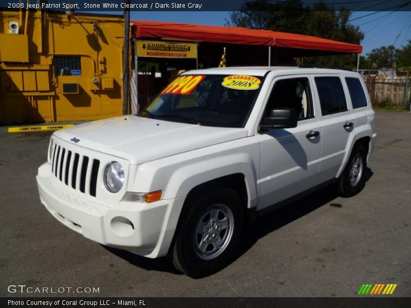 Stone White Clearcoat / Dark Slate Gray 2008 Jeep Patriot Sport