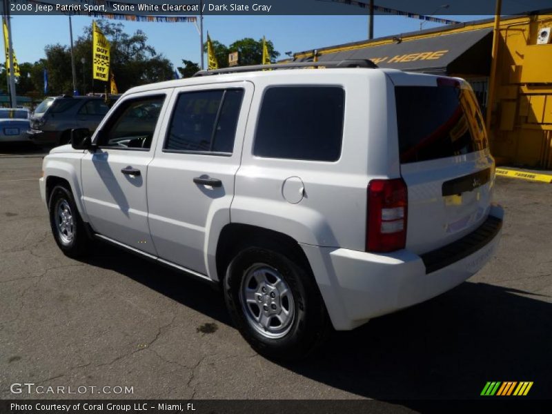 Stone White Clearcoat / Dark Slate Gray 2008 Jeep Patriot Sport