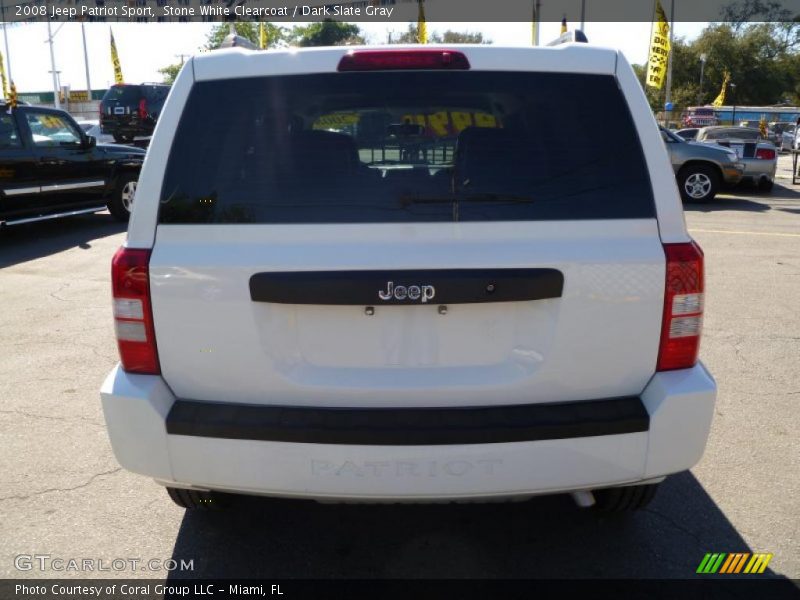 Stone White Clearcoat / Dark Slate Gray 2008 Jeep Patriot Sport