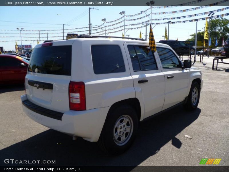Stone White Clearcoat / Dark Slate Gray 2008 Jeep Patriot Sport