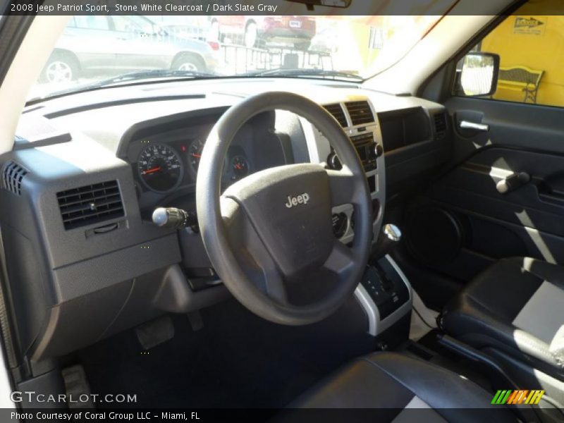 Stone White Clearcoat / Dark Slate Gray 2008 Jeep Patriot Sport