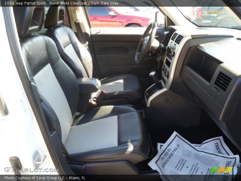 Stone White Clearcoat / Dark Slate Gray 2008 Jeep Patriot Sport