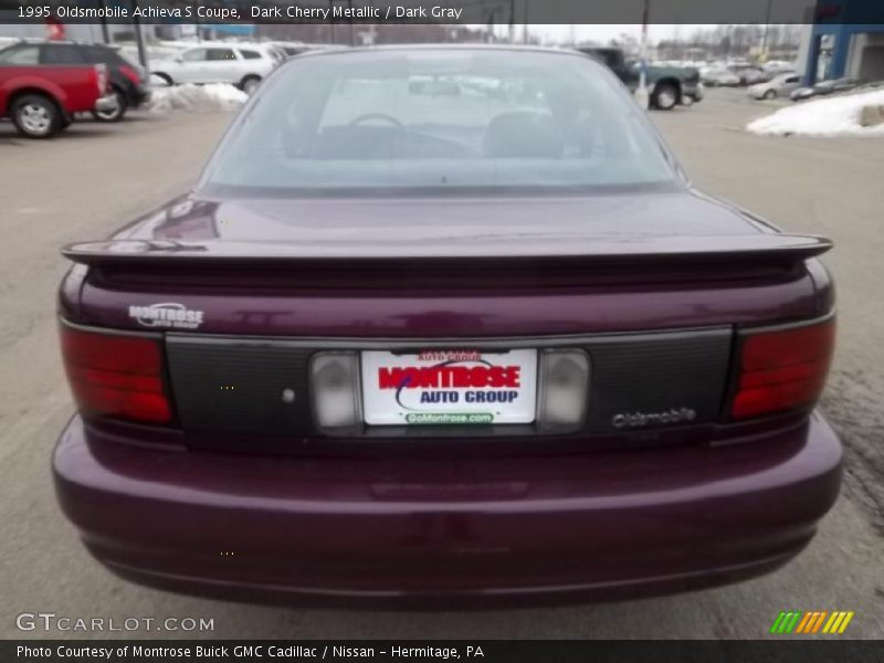 Dark Cherry Metallic / Dark Gray 1995 Oldsmobile Achieva S Coupe