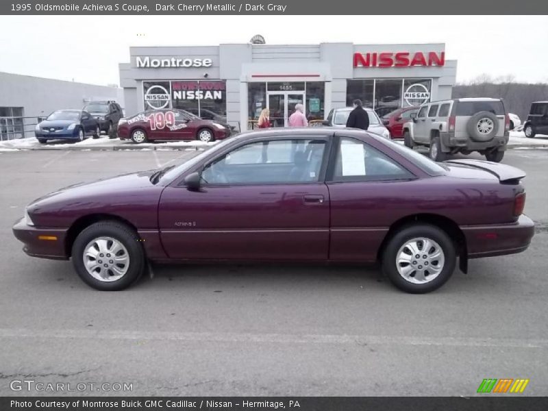 Dark Cherry Metallic / Dark Gray 1995 Oldsmobile Achieva S Coupe