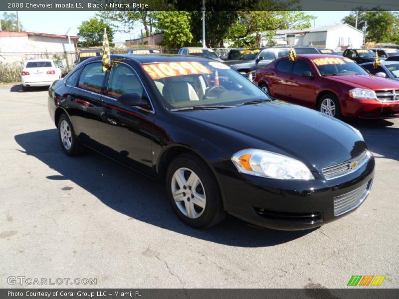 Black / Neutral Beige 2008 Chevrolet Impala LS