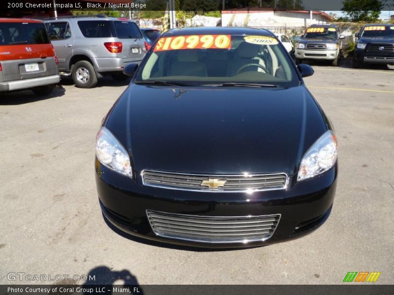 Black / Neutral Beige 2008 Chevrolet Impala LS