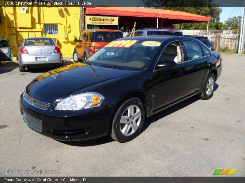 Black / Neutral Beige 2008 Chevrolet Impala LS