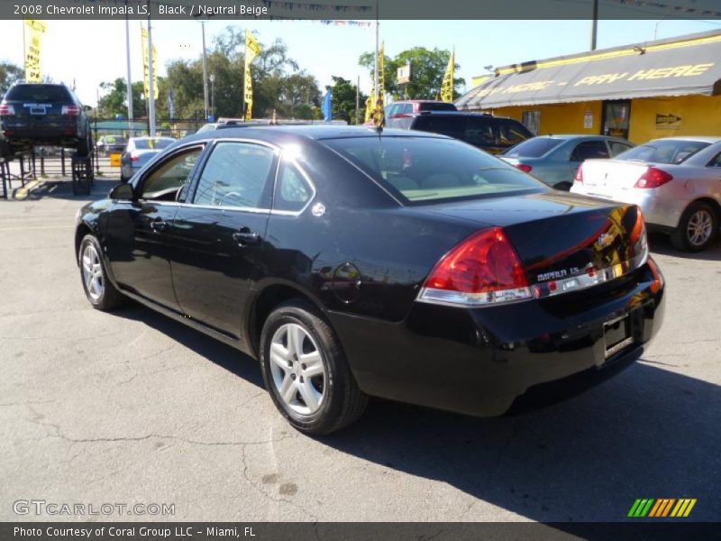 Black / Neutral Beige 2008 Chevrolet Impala LS