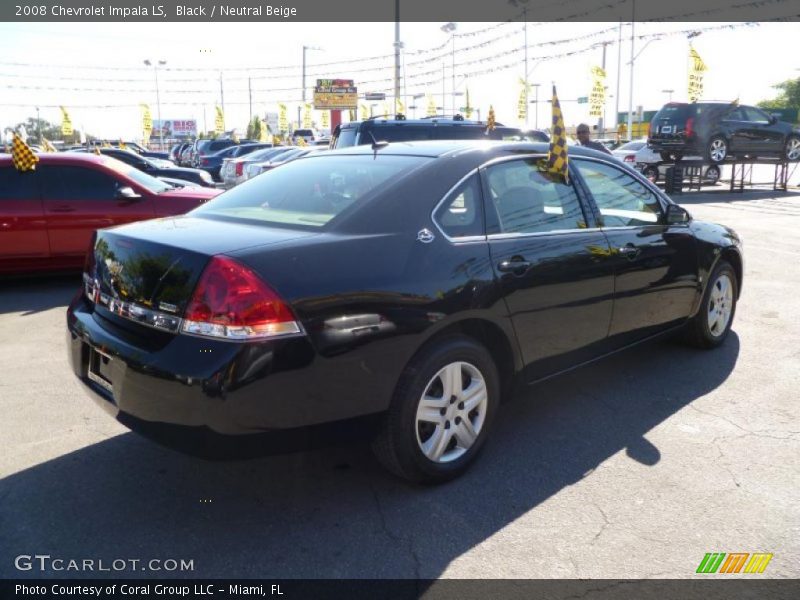 Black / Neutral Beige 2008 Chevrolet Impala LS