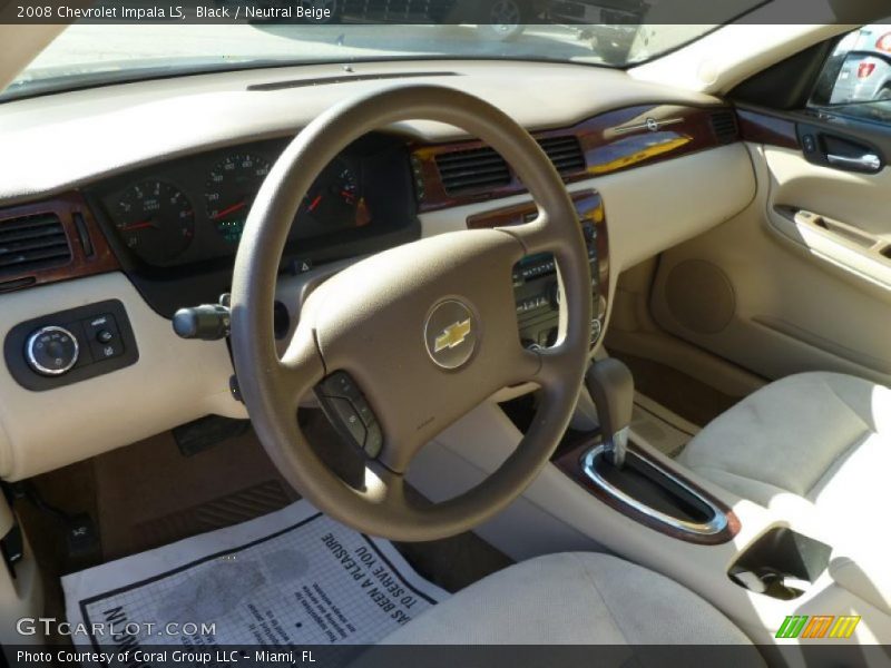 Black / Neutral Beige 2008 Chevrolet Impala LS