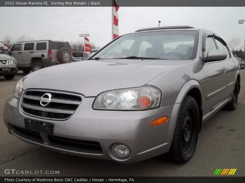 Sterling Mist Metallic / Black 2002 Nissan Maxima SE