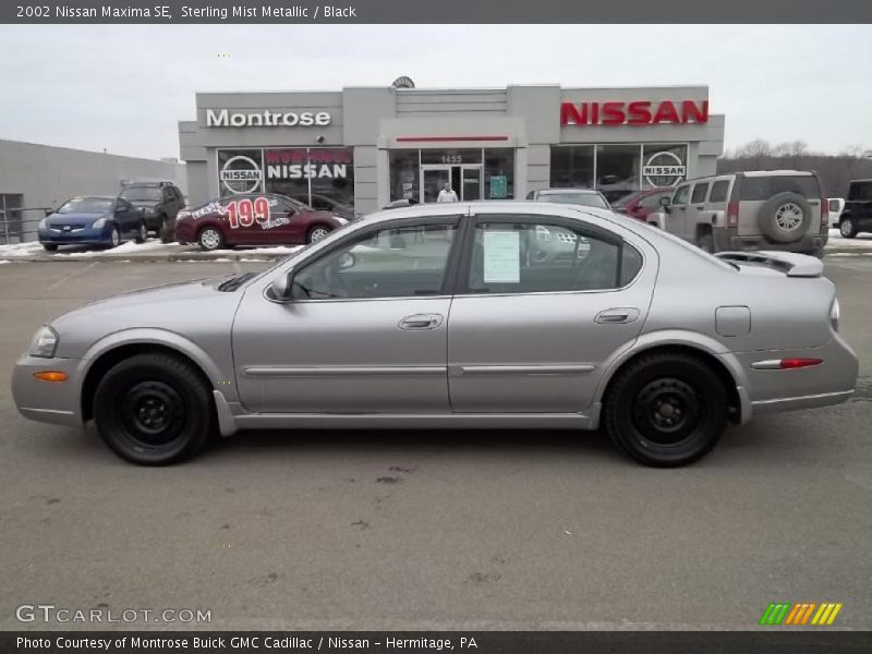 Sterling Mist Metallic / Black 2002 Nissan Maxima SE