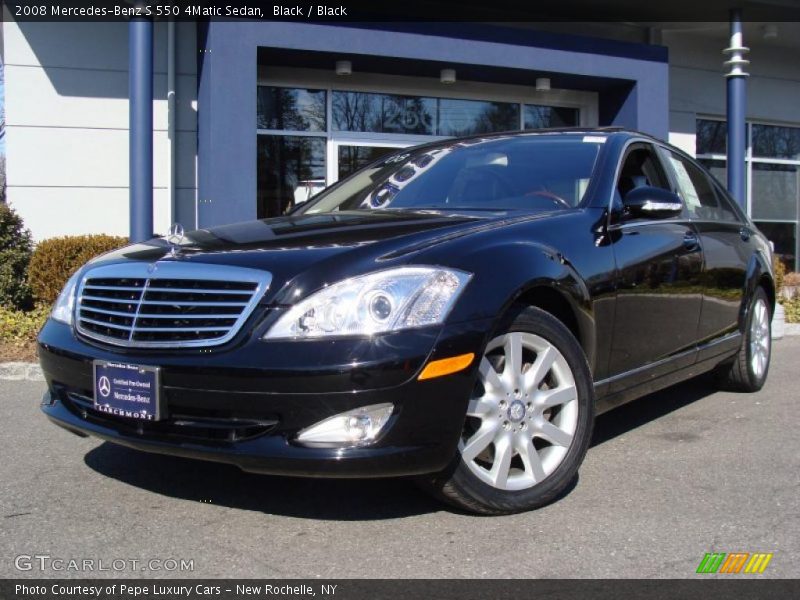 Black / Black 2008 Mercedes-Benz S 550 4Matic Sedan