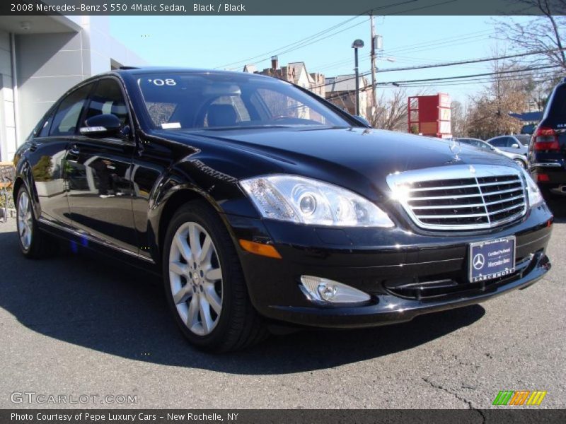 Black / Black 2008 Mercedes-Benz S 550 4Matic Sedan