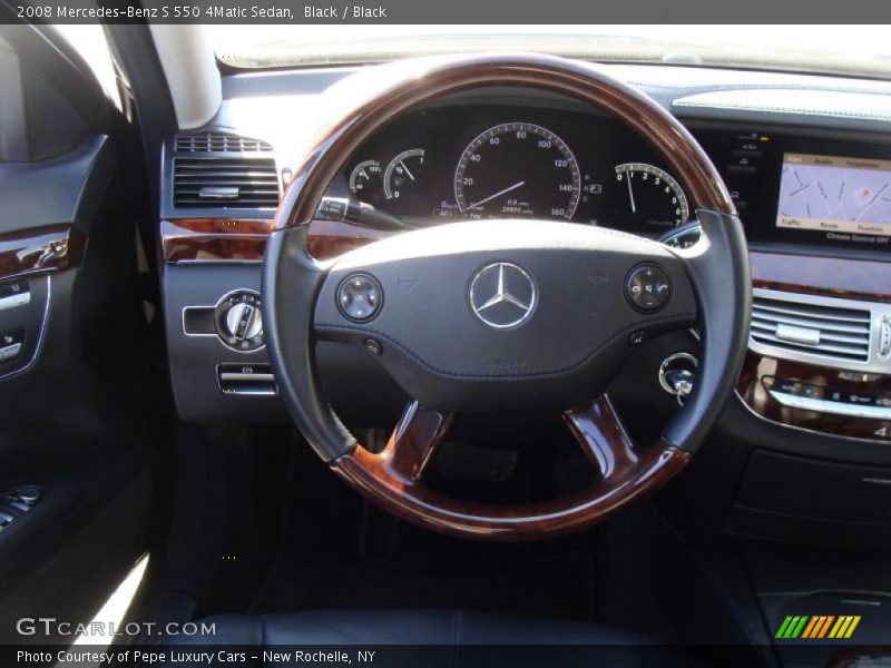Black / Black 2008 Mercedes-Benz S 550 4Matic Sedan