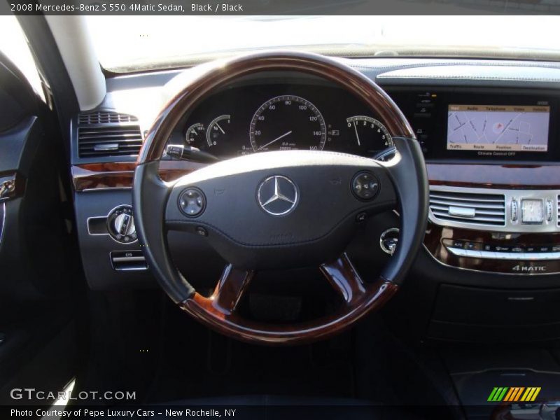 Black / Black 2008 Mercedes-Benz S 550 4Matic Sedan