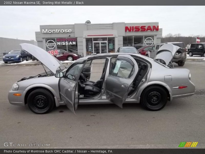 Sterling Mist Metallic / Black 2002 Nissan Maxima SE