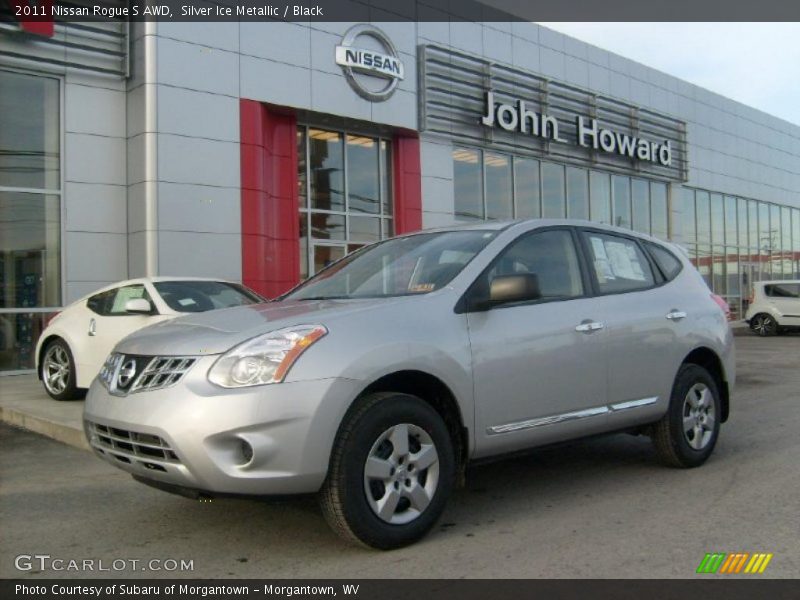 Silver Ice Metallic / Black 2011 Nissan Rogue S AWD