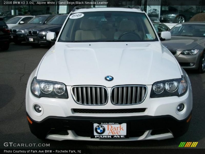 Alpine White / Sand Beige/Black Nevada Leather 2008 BMW X3 3.0si