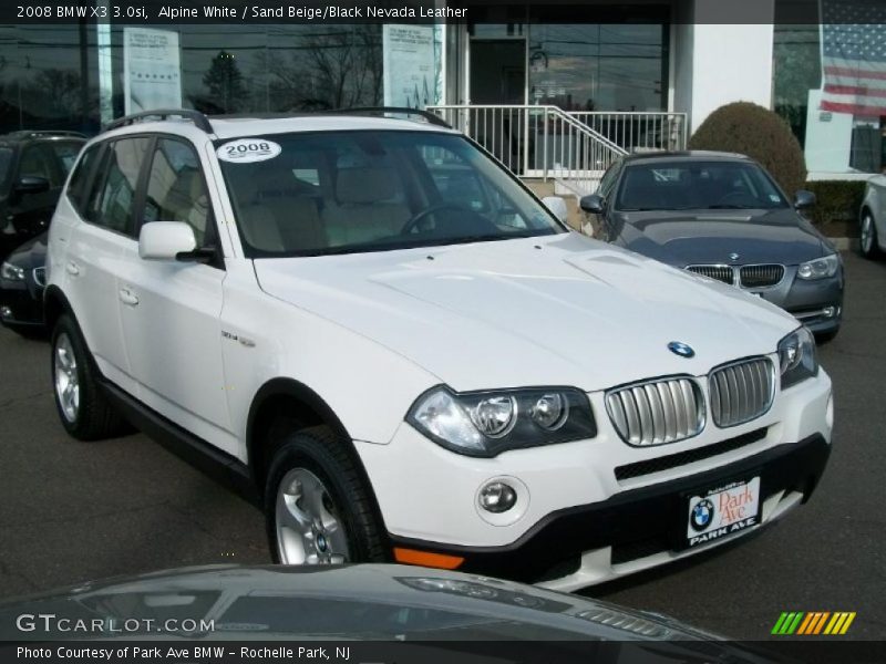Alpine White / Sand Beige/Black Nevada Leather 2008 BMW X3 3.0si