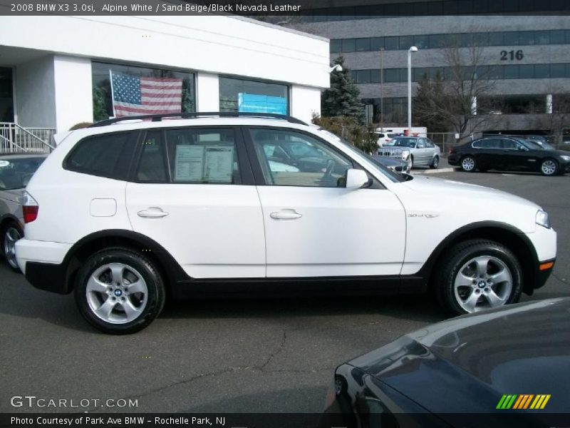 Alpine White / Sand Beige/Black Nevada Leather 2008 BMW X3 3.0si