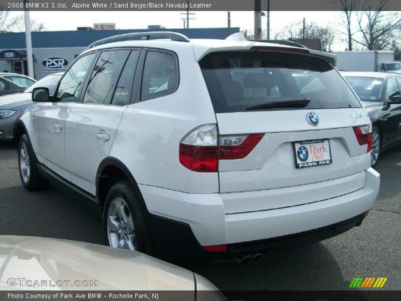 Alpine White / Sand Beige/Black Nevada Leather 2008 BMW X3 3.0si