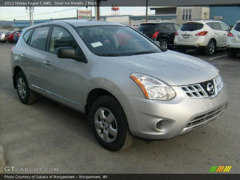 Silver Ice Metallic / Black 2011 Nissan Rogue S AWD