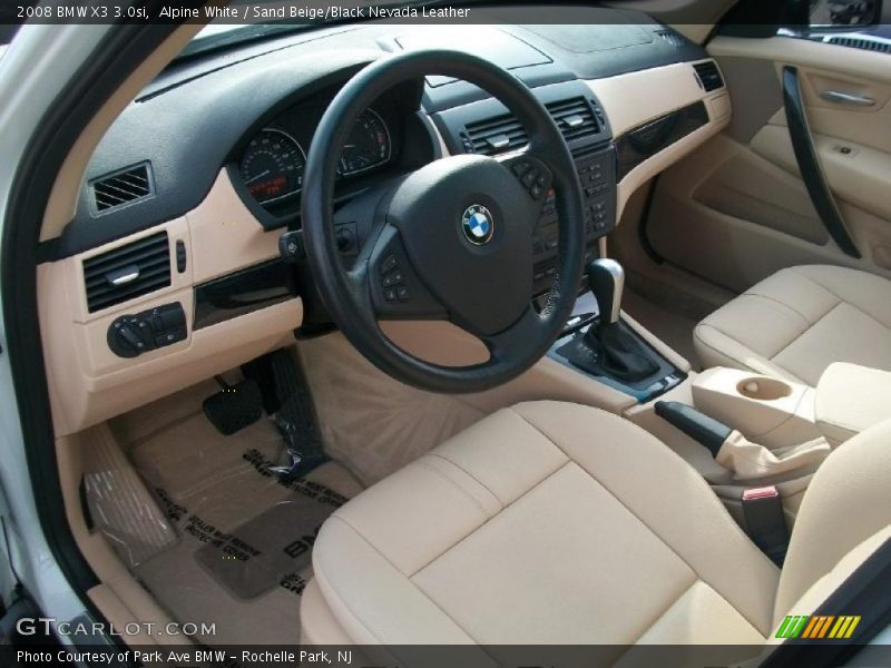 Alpine White / Sand Beige/Black Nevada Leather 2008 BMW X3 3.0si