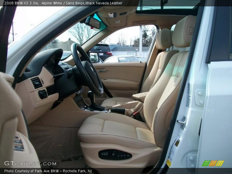Alpine White / Sand Beige/Black Nevada Leather 2008 BMW X3 3.0si