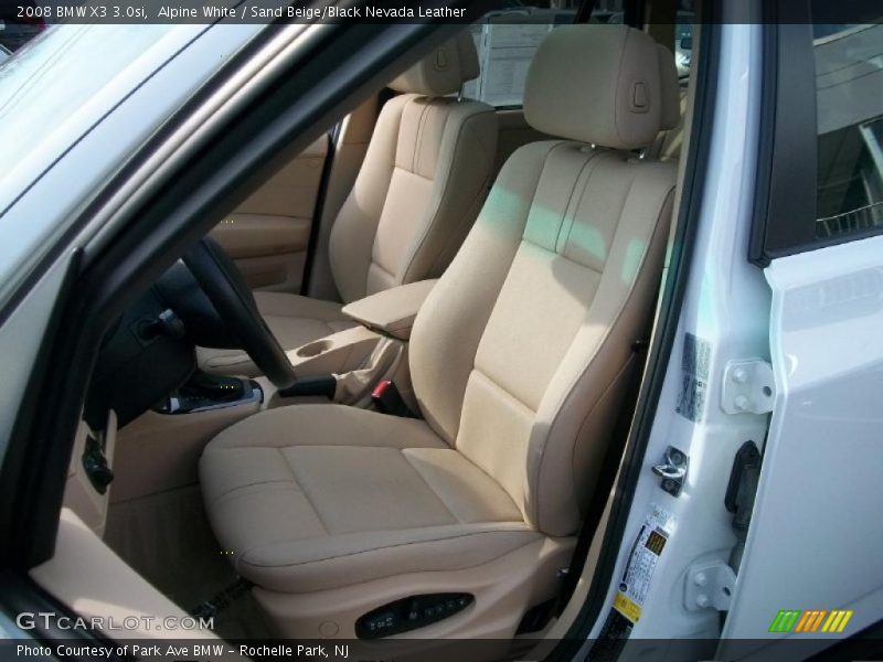 Alpine White / Sand Beige/Black Nevada Leather 2008 BMW X3 3.0si