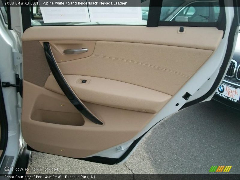 Alpine White / Sand Beige/Black Nevada Leather 2008 BMW X3 3.0si