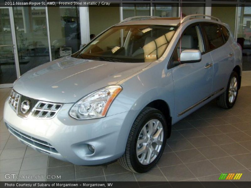 Frosted Steel Metallic / Gray 2011 Nissan Rogue SL AWD
