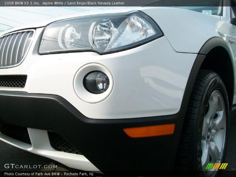 Alpine White / Sand Beige/Black Nevada Leather 2008 BMW X3 3.0si