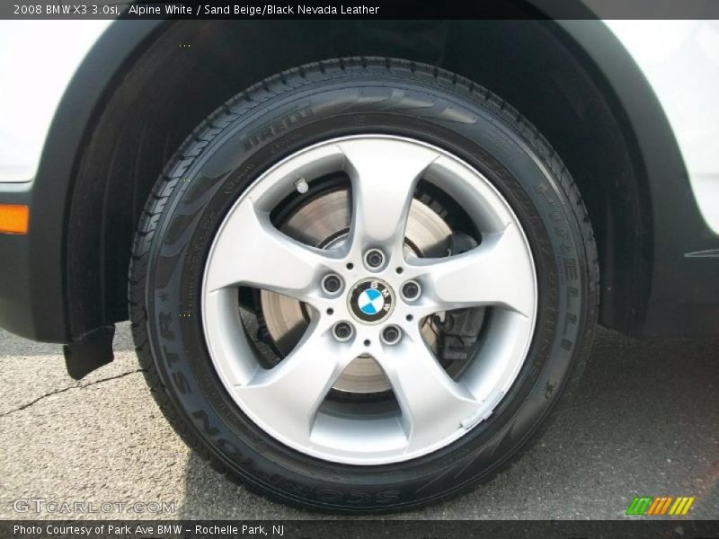 Alpine White / Sand Beige/Black Nevada Leather 2008 BMW X3 3.0si