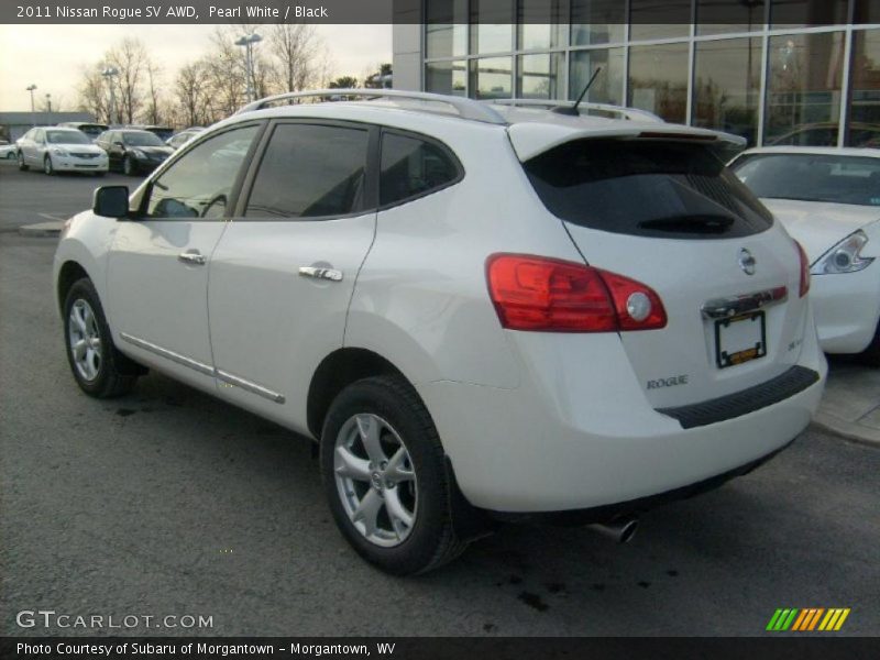 Pearl White / Black 2011 Nissan Rogue SV AWD