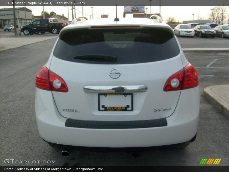 Pearl White / Black 2011 Nissan Rogue SV AWD