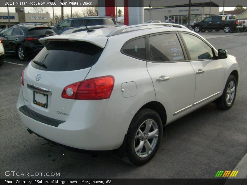 Pearl White / Black 2011 Nissan Rogue SV AWD