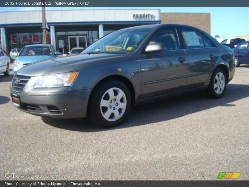 Willow Gray / Gray 2009 Hyundai Sonata GLS