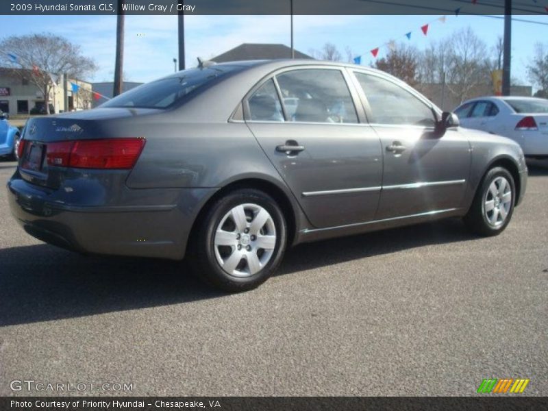 Willow Gray / Gray 2009 Hyundai Sonata GLS