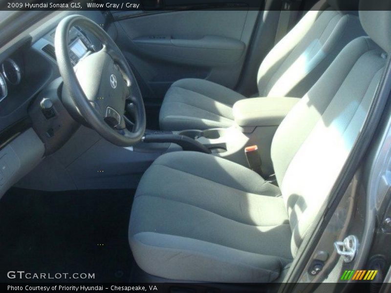 Willow Gray / Gray 2009 Hyundai Sonata GLS