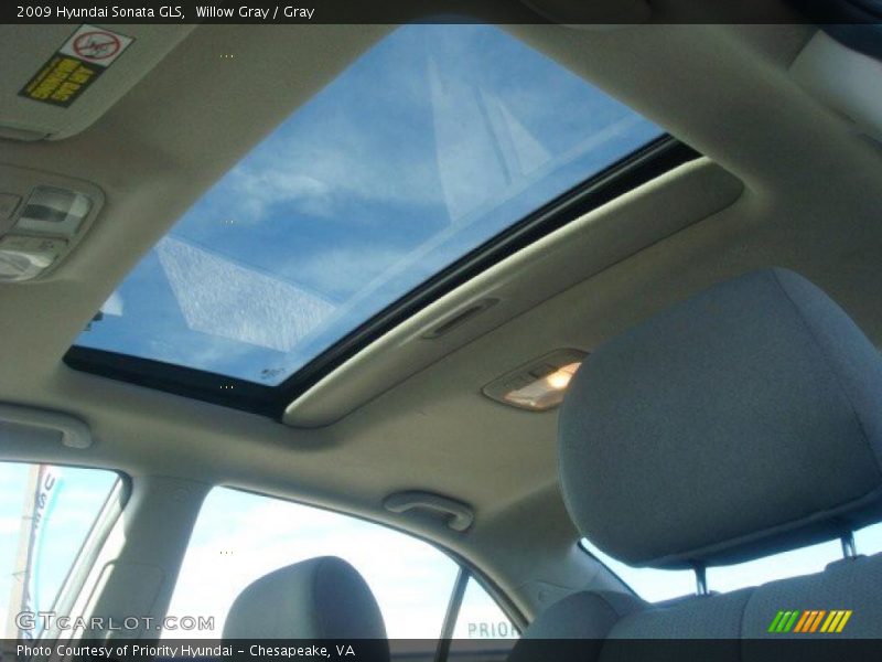 Willow Gray / Gray 2009 Hyundai Sonata GLS