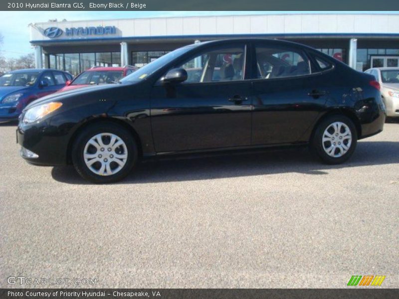 Ebony Black / Beige 2010 Hyundai Elantra GLS